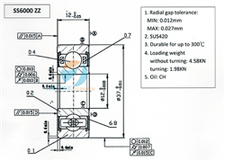 Ray trượt SS6000 ZZ